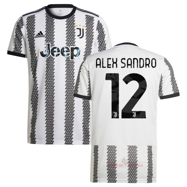 Maillot Om Pas Cher adidas NO.12 Alex Sangro Domicile Maillot Juventus 2022 2023 Blanc Noir