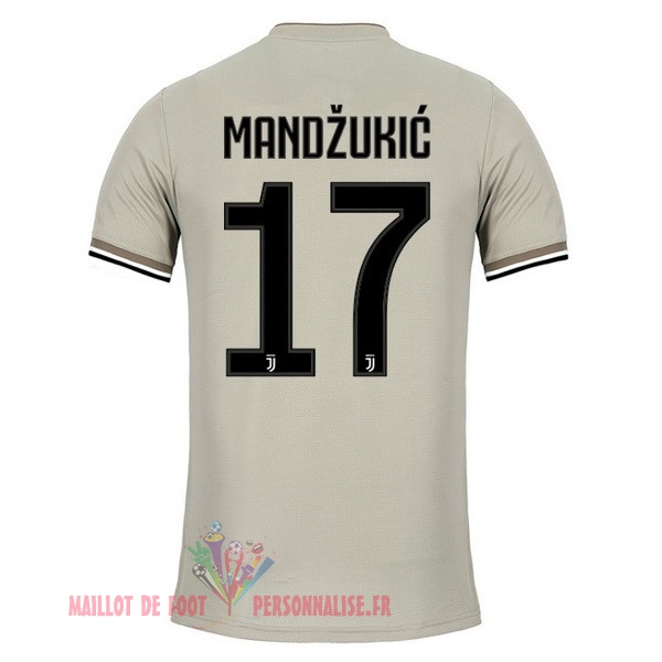 Maillot Om Pas Cher adidas NO.17 Mandzukic Exterieur Maillots Juventus 18-19 Marron