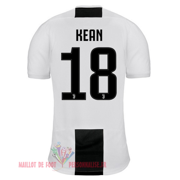 Maillot Om Pas Cher adidas NO.18 Kean Domicile Maillots Juventus 18-19 Blanc Noir
