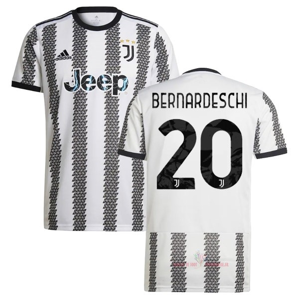 Maillot Om Pas Cher adidas NO.20 Bernardeschi Domicile Maillot Juventus 2022 2023 Blanc Noir