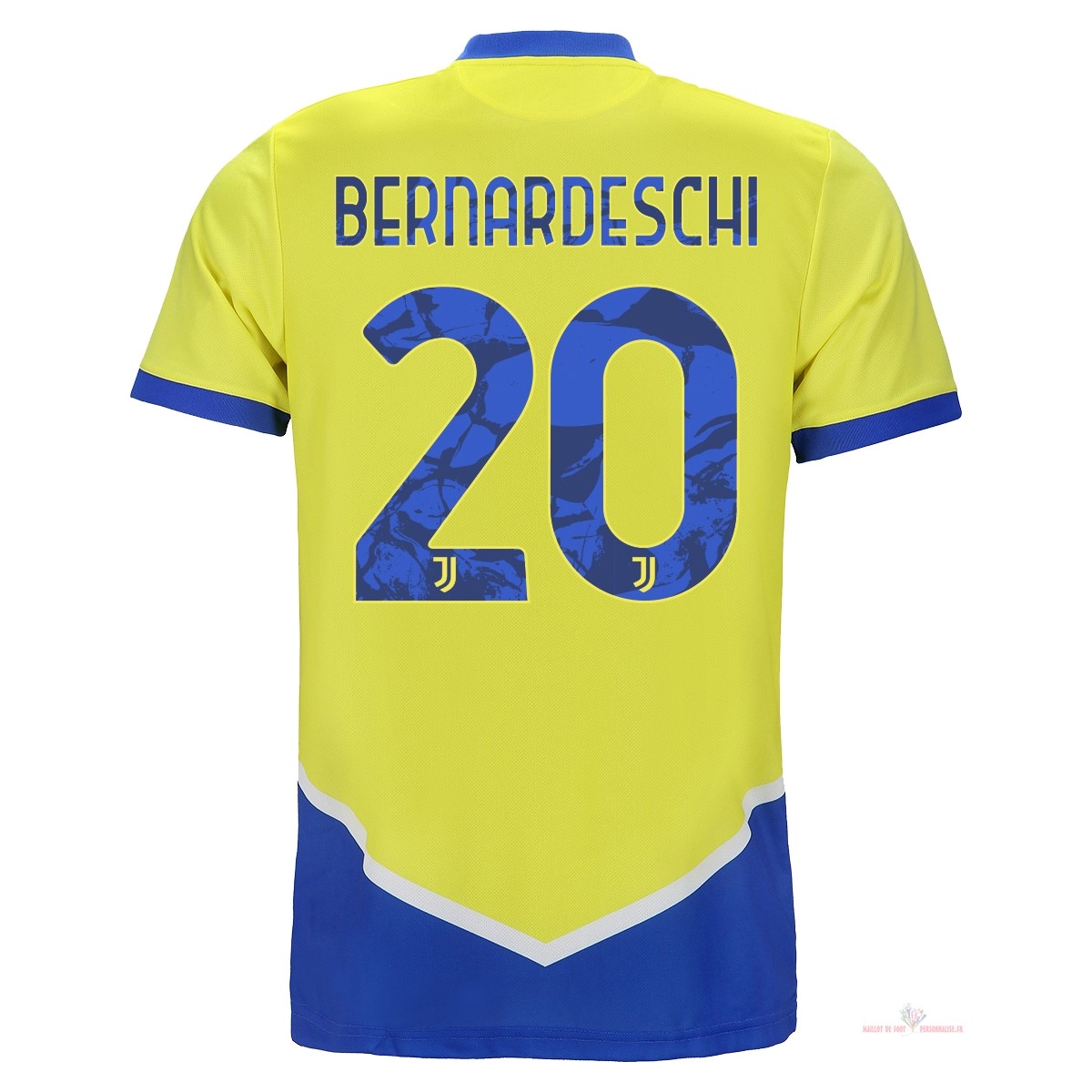 Maillot Om Pas Cher adidas NO.20 Bernardeschi Third Maillot Juventus 2021 2022 Jaune