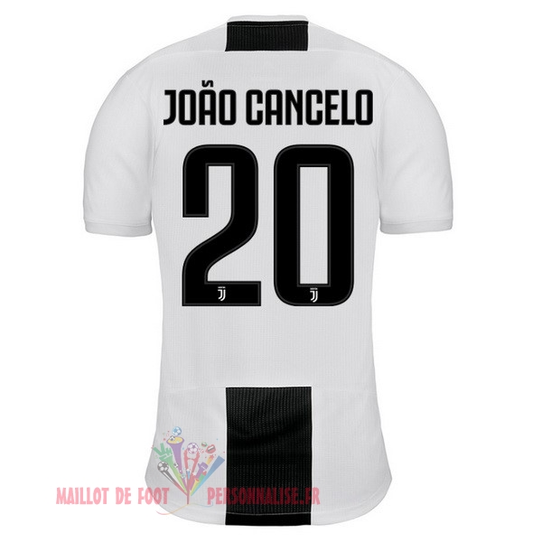Maillot Om Pas Cher adidas NO.20 Joao Cancelo Domicile Maillots Juventus 18-19 Blanc Noir