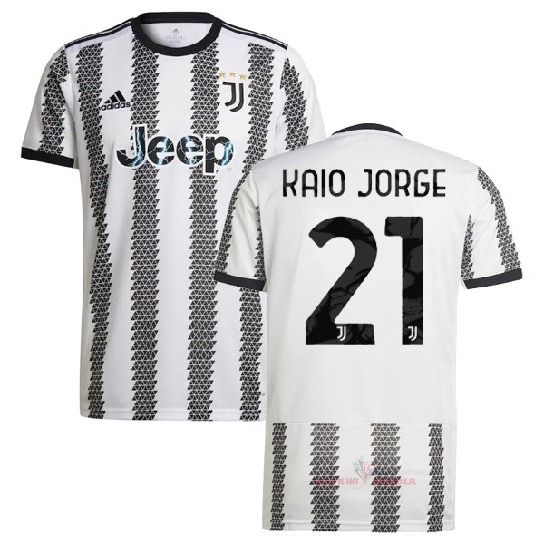 Maillot Om Pas Cher adidas NO.21 Kaio Jorge Domicile Maillot Juventus 2022 2023 Blanc Noir