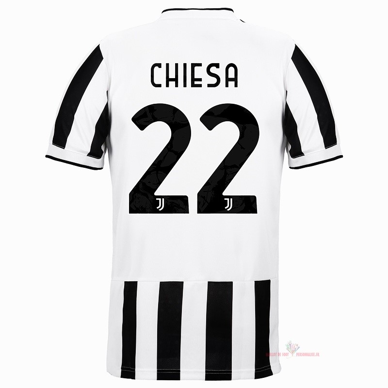 Maillot Om Pas Cher adidas NO.22 Chiesa Domicile Maillot Juventus 2021 2022 Blanc Noir