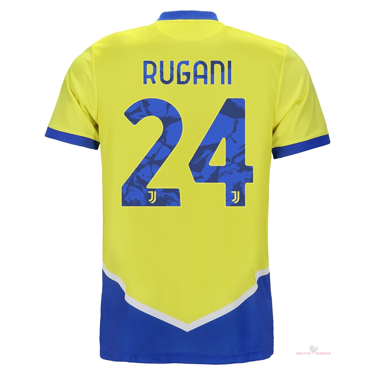 Maillot Om Pas Cher adidas NO.24 Rugani Third Maillot Juventus 2021 2022 Jaune