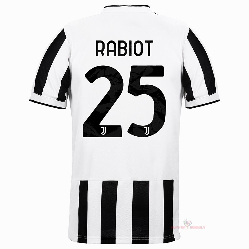 Maillot Om Pas Cher adidas NO.25 Rabiot Domicile Maillot Juventus 2021 2022 Blanc Noir