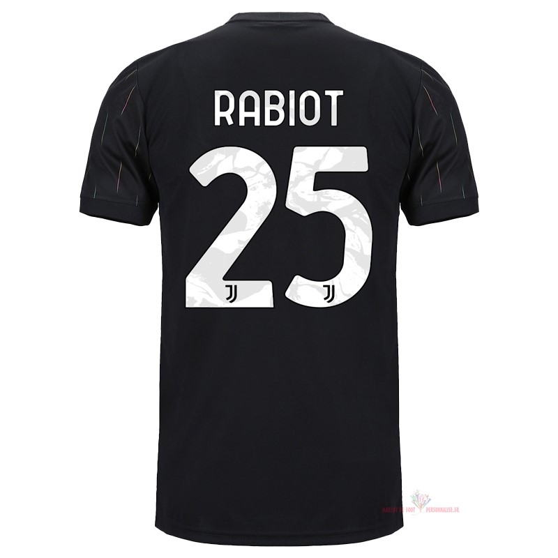 Maillot Om Pas Cher adidas NO.25 Rabiot Exterieur Maillot Juventus 2021 2022 Noir