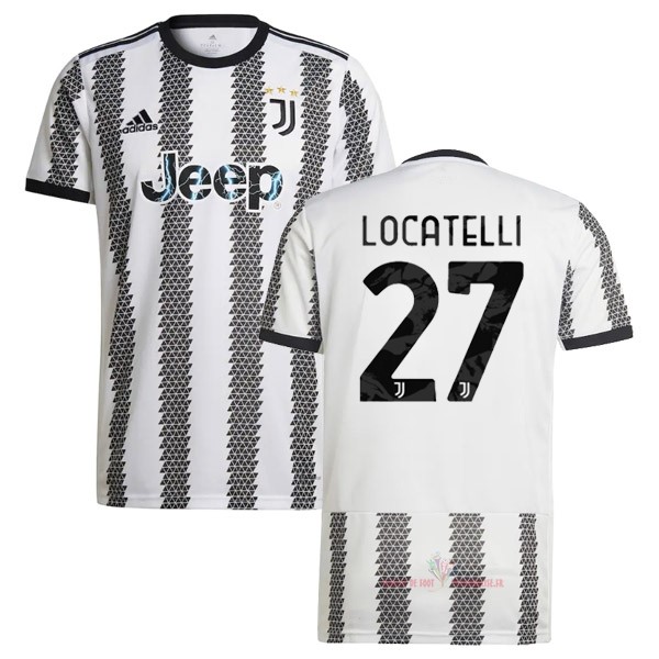 Maillot Om Pas Cher adidas NO.27 Locatelli Domicile Maillot Juventus 2022 2023 Blanc Noir