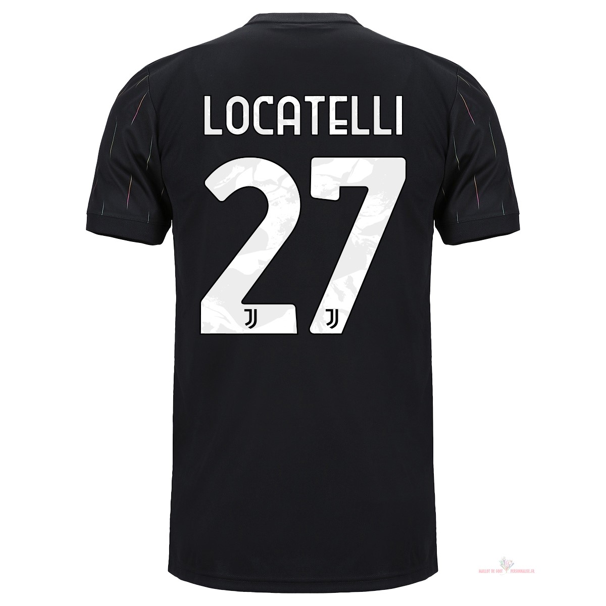 Maillot Om Pas Cher adidas NO.27 Locatelli Exterieur Maillot Juventus 2021 2022 Noir