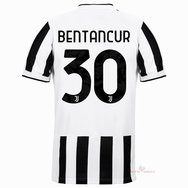 Maillot Om Pas Cher adidas NO.30 Bentancur Domicile Maillot Juventus 2021 2022 Blanc Noir