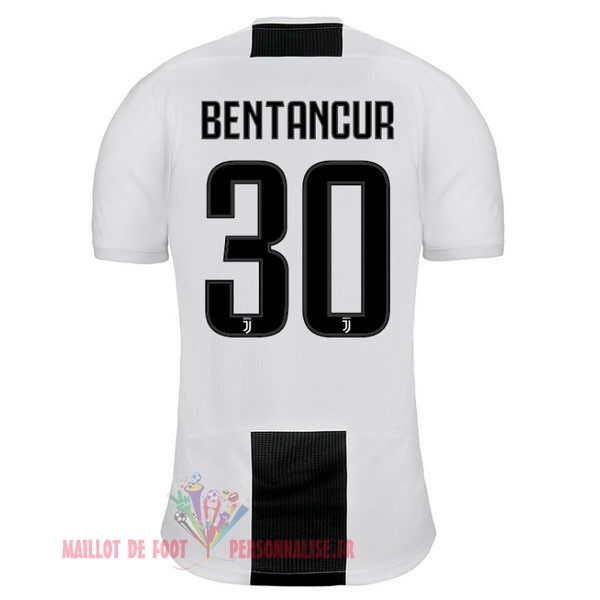 Maillot Om Pas Cher adidas NO.30 Bentancur Domicile Maillots Juventus 18-19 Blanc Noir