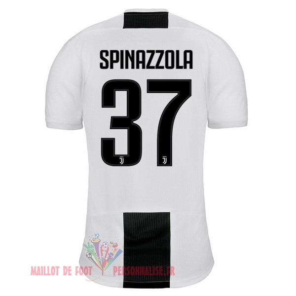 Maillot Om Pas Cher adidas NO.37 Spinazzola Domicile Maillots Juventus 18-19 Blanc Noir