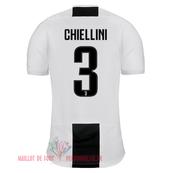 Maillot Om Pas Cher adidas NO.3 Chiellini Domicile Maillots Juventus 18-19 Blanc Noir