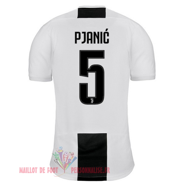 Maillot Om Pas Cher adidas NO.5 Pjanic Domicile Maillots Juventus 18-19 Blanc Noir
