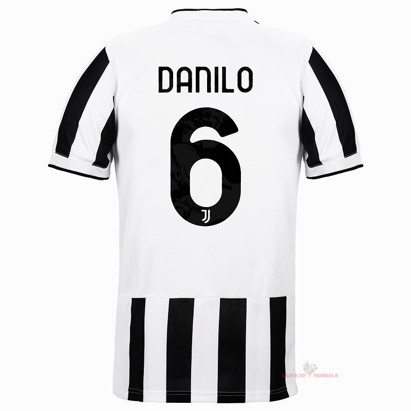 Maillot Om Pas Cher adidas NO.6 Danilo Domicile Maillot Juventus 2021 2022 Blanc Noir