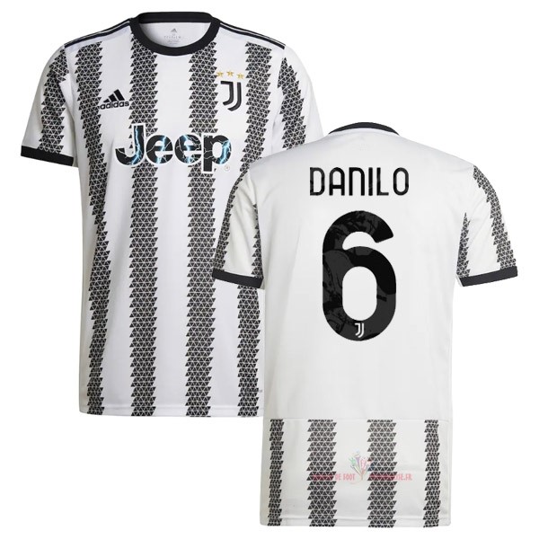 Maillot Om Pas Cher adidas NO.6 Danilo Domicile Maillot Juventus 2022 2023 Blanc Noir