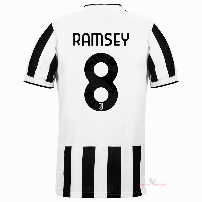 Maillot Om Pas Cher adidas NO.8 Ramsey Domicile Maillot Juventus 2021 2022 Blanc Noir