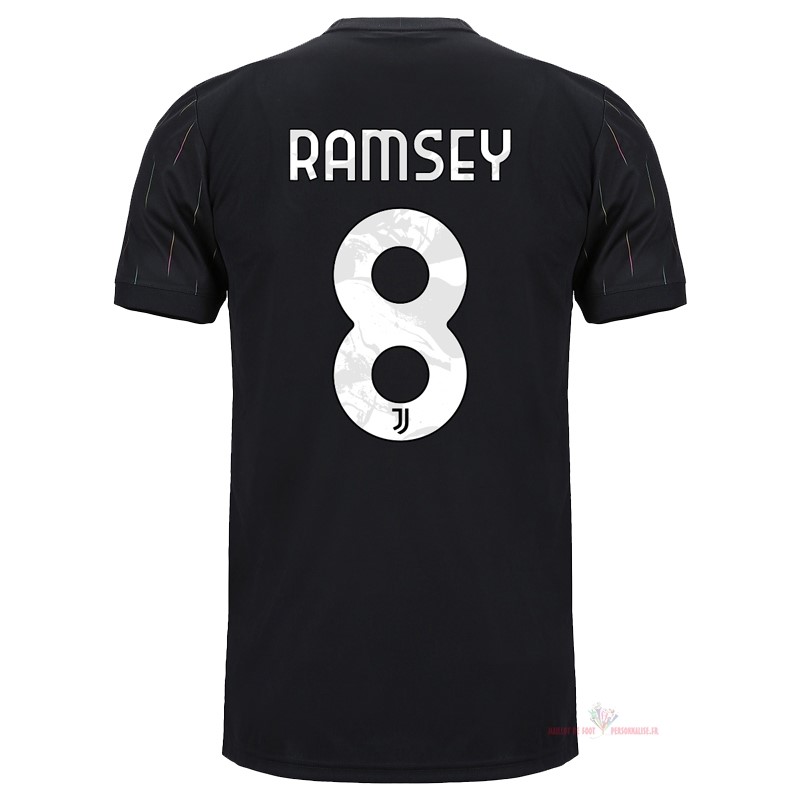 Maillot Om Pas Cher adidas NO.8 Ramsey Exterieur Maillot Juventus 2021 2022 Noir