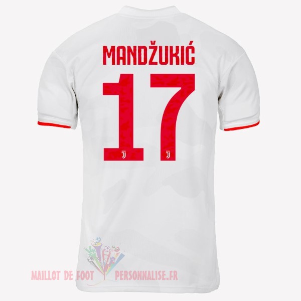 Maillot Om Pas Cher adidas NO.17 Mandzukic Exterieur Maillot Juventus 2019 2020 Gris Blanc