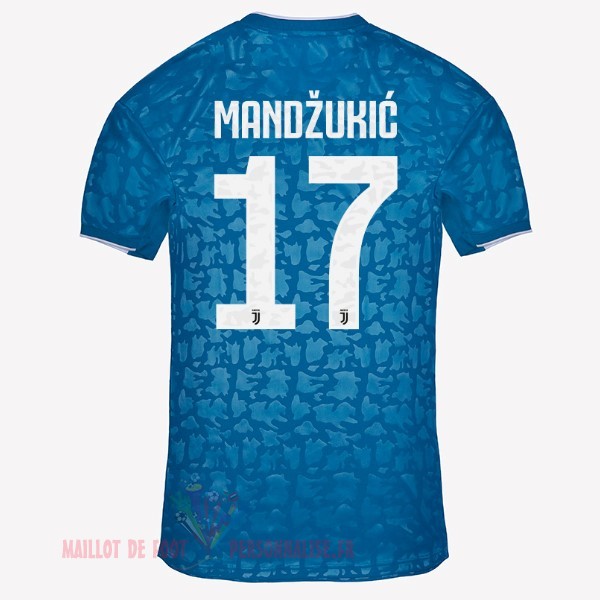Maillot Om Pas Cher adidas NO.17 Mandzukic Third Maillot Juventus 2019 2020 Bleu