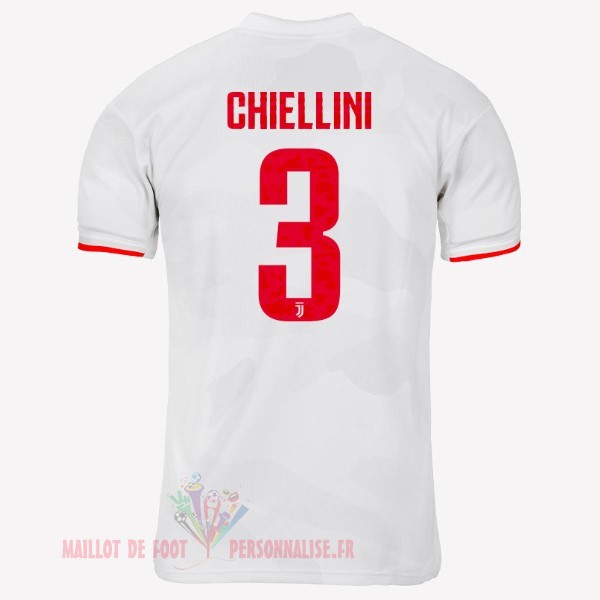 Maillot Om Pas Cher adidas NO.3 Chiellini Exterieur Maillot Juventus 2019 2020 Gris Blanc