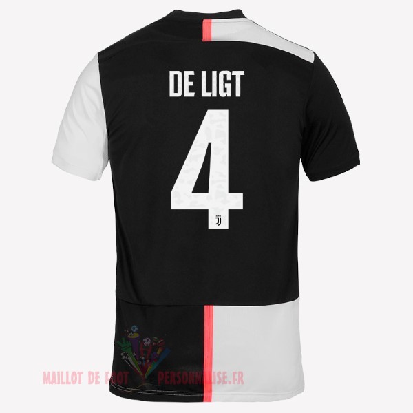 Maillot Om Pas Cher adidas NO.4 De Ligt Domicile Maillot Juventus 2019 2020 Blanc Noir