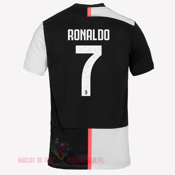 Maillot Om Pas Cher adidas NO.7 Ronaldo Domicile Maillot Juventus 2019 2020 Blanc Noir