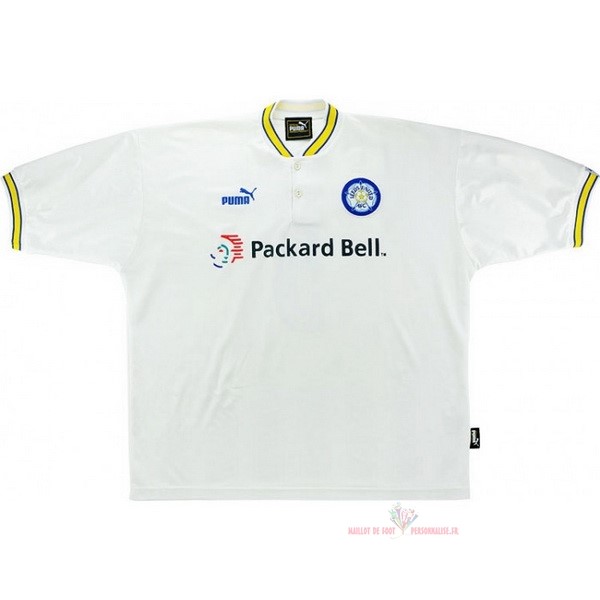 Maillot Om Pas Cher PUMA Domicile Maillot Leeds United Rétro 1997 1998 Blanc