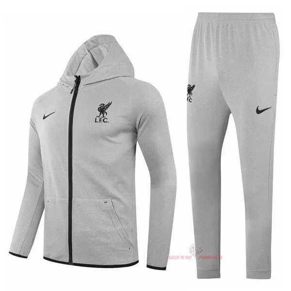 Maillot Om Pas Cher Nike Sweat Shirt Capuche Liverpool 2020 2021 Gris