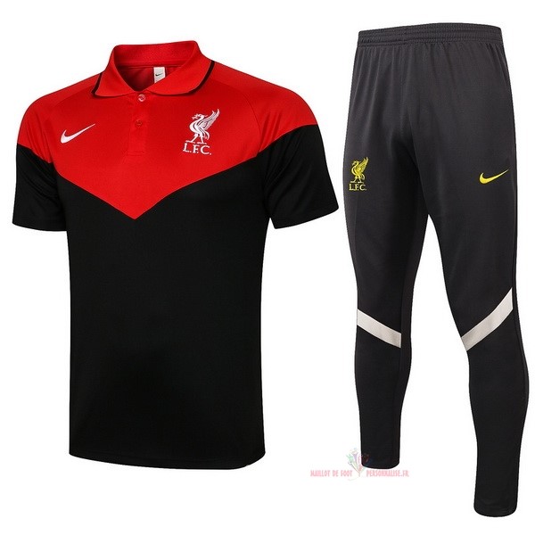 Maillot Om Pas Cher Nike Ensemble Complet Polo Liverpool 2021 2022 Rouge Noir Jaune