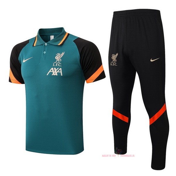 Maillot Om Pas Cher Nike Ensemble Complet Polo Liverpool 2021 2022 Vert Noir Orange