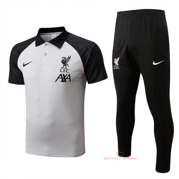 Maillot Om Pas Cher Nike Ensemble Complet Polo Liverpool 2022 2023 Blanc Noir