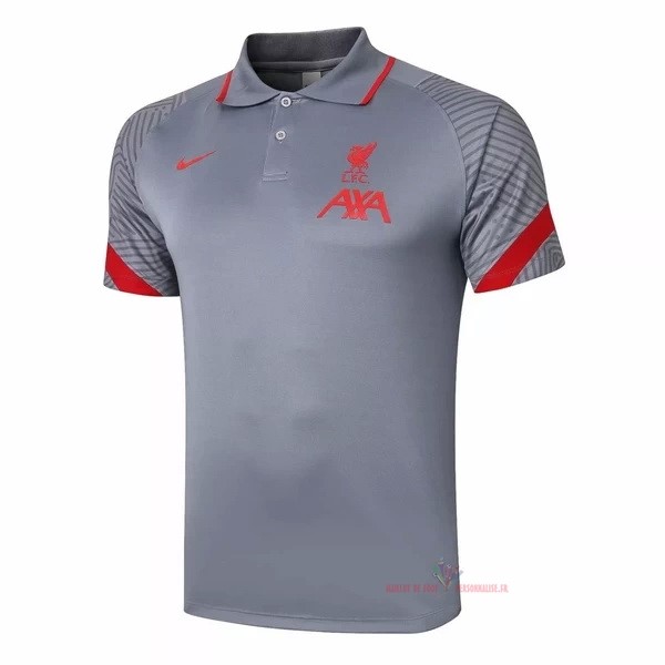 Maillot Om Pas Cher Nike Polo Liverpool 2020 2021 Gris Clair