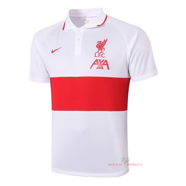 Maillot Om Pas Cher Nike Polo Liverpool 2021 2022 Blanc Rouge
