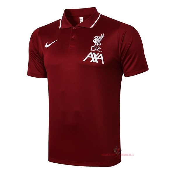 Maillot Om Pas Cher Nike Polo Liverpool 2021 2022 Rouge Marine