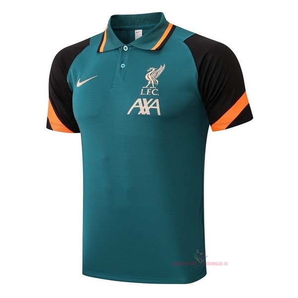 Maillot Om Pas Cher Nike Polo Liverpool 2021 2022 Vert Marine