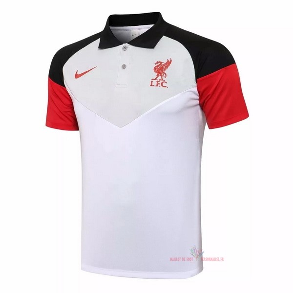 Maillot Om Pas Cher Nike Polo Liverpool 2021 2022 Gris Blanc