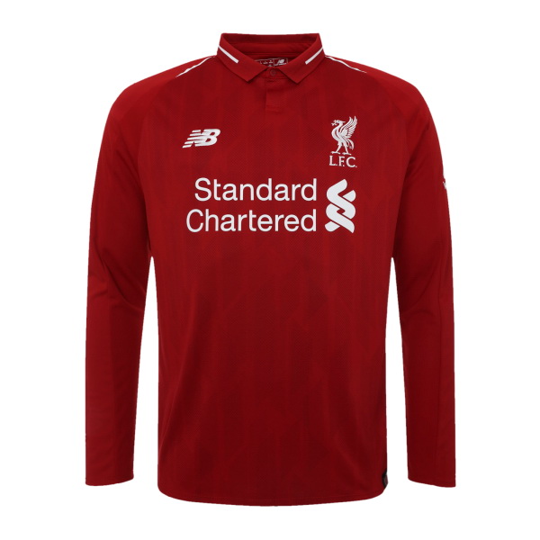Maillot Om Pas Cher New Balance Domicile Manches Longues Liverpool 2018 2019 Rouge