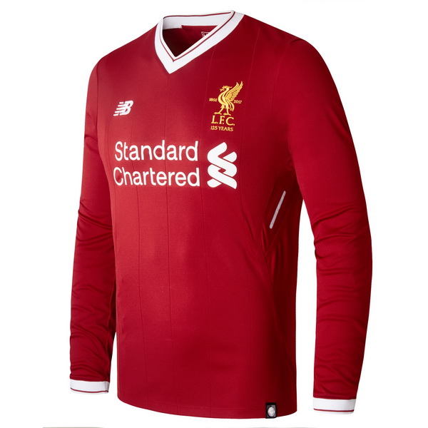 Maillot Om Pas Cher New Balance Domicile Manches Longues liverpool 2017 2018 Rouge