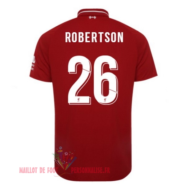 Maillot Om Pas Cher New Balance NO.26 Robertson Domicile Maillots Liverpool 2018-2019 Rouge