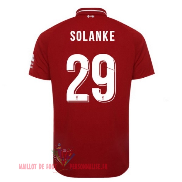 Maillot Om Pas Cher New Balance NO.29 Solanke Domicile Maillots Liverpool 2018-2019 Rouge