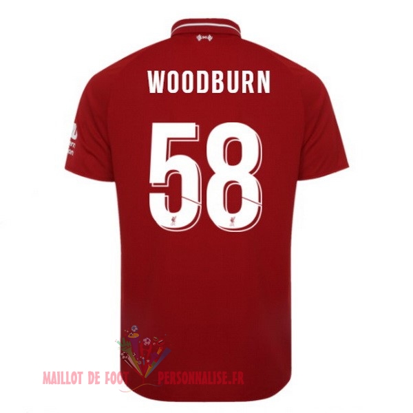 Maillot Om Pas Cher New Balance NO.58 Woodburn Domicile Maillots Liverpool 2018-2019 Rouge