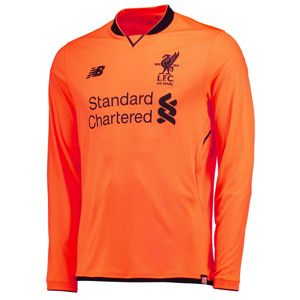 Maillot Om Pas Cher New Balance Third Manches Longues liverpool 2017 2018 Orange