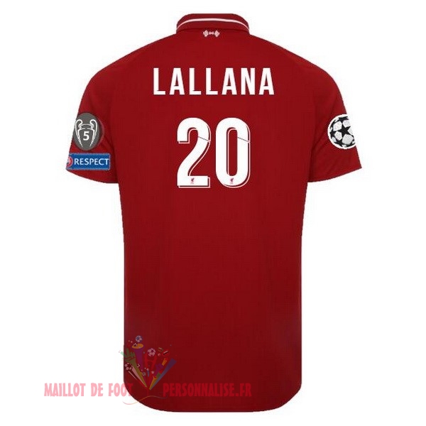 Maillot Om Pas Cher New Balance NO.20 Lallana Domicile Maillots Liverpool 18-19 Rouge