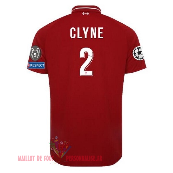 Maillot Om Pas Cher New Balance NO.2 Clyne Domicile Maillots Liverpool 18-19 Rouge