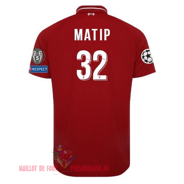 Maillot Om Pas Cher New Balance NO.32 Matip Domicile Maillots Liverpool 18-19 Rouge