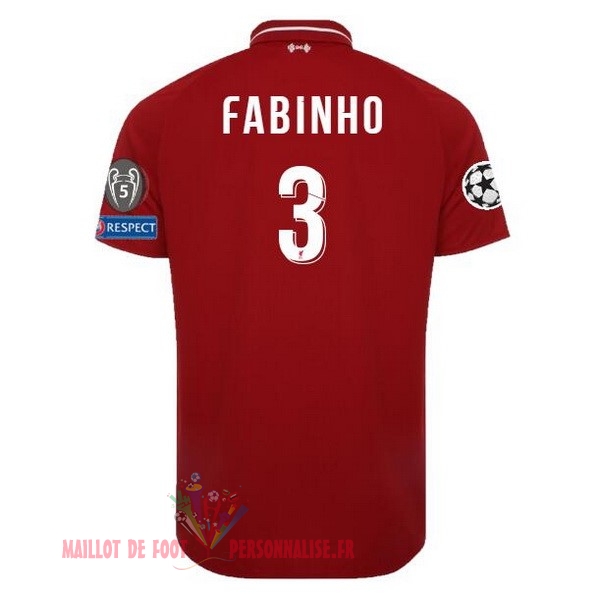 Maillot Om Pas Cher New Balance NO.3 Fabinho Domicile Maillots Liverpool 18-19 Rouge