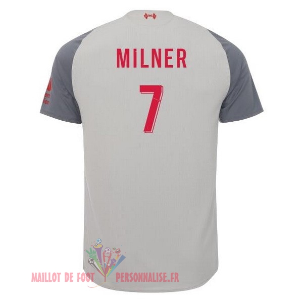 Maillot Om Pas Cher New Balance NO.7 Milner Third Maillots Liverpool 18-19 Blanc
