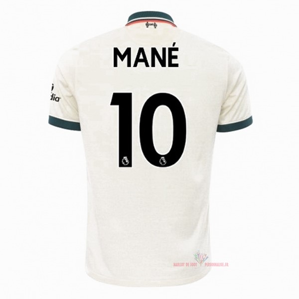Maillot Om Pas Cher Nike NO.10 Mane Exterieur Maillot Liverpool 2021 2022 Blanc