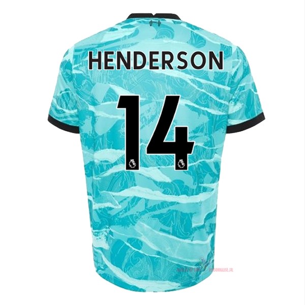 Maillot Om Pas Cher Nike NO.14 Henderson Exterieur Maillot Liverpool 2020 2021 Bleu